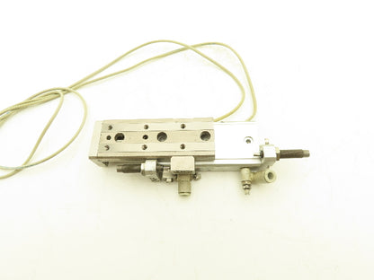 SMC MXQ12L-50B Pneumatic Air Slide Table Cylinder w/Shocks 12mm Bore 50mm Stroke