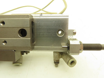 SMC MXQ12L-50B Pneumatic Air Slide Table Cylinder w/Shocks 12mm Bore 50mm Stroke