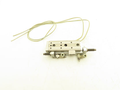 SMC MXQ12L-50B Pneumatic Air Slide Table Cylinder w/Shocks 12mm Bore 50mm Stroke