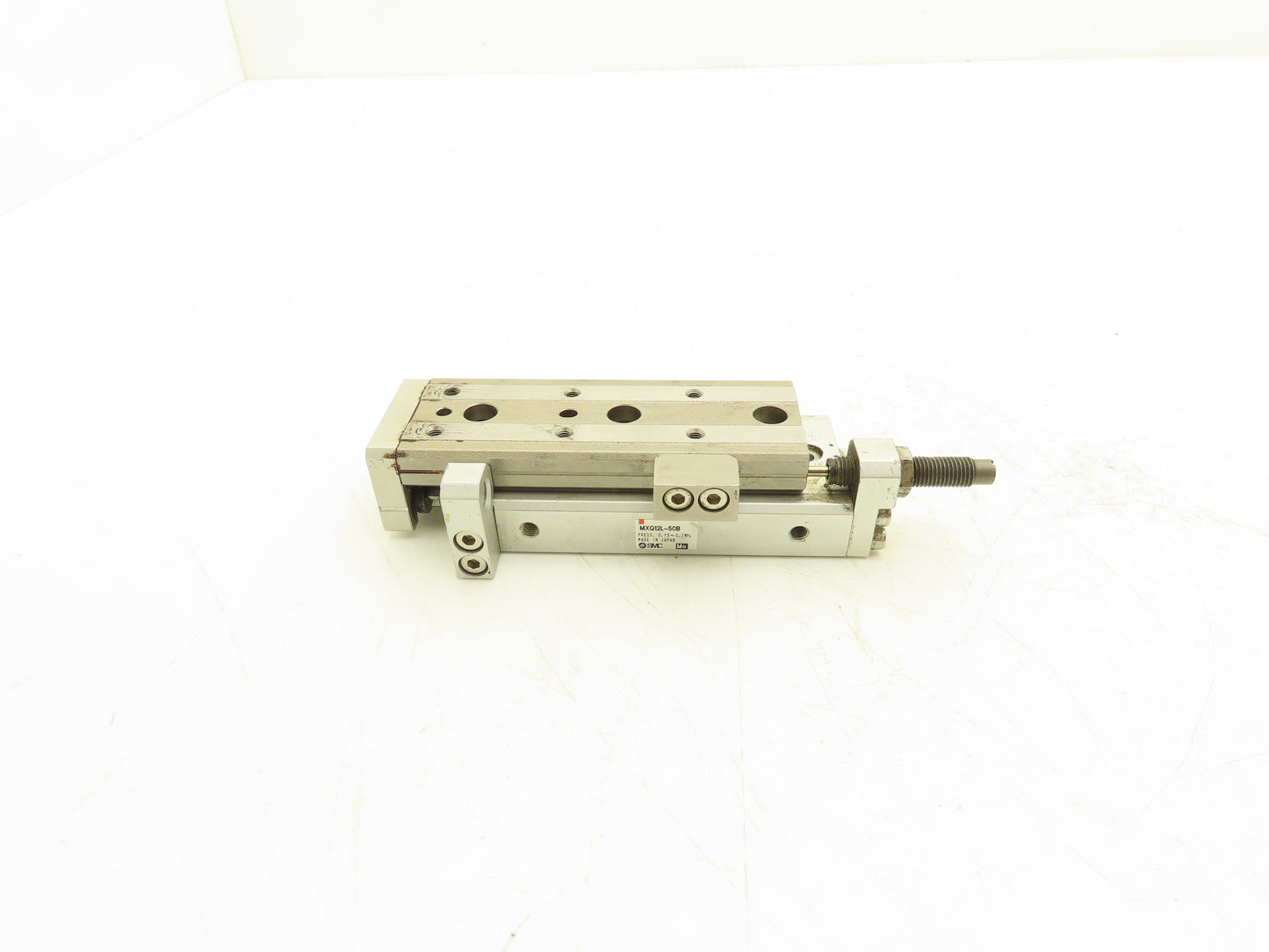 SMC MXQ12L-50B Pneumatic Air Slide Table Cylinder w/Shock 12mm Bore 50mm Stroke