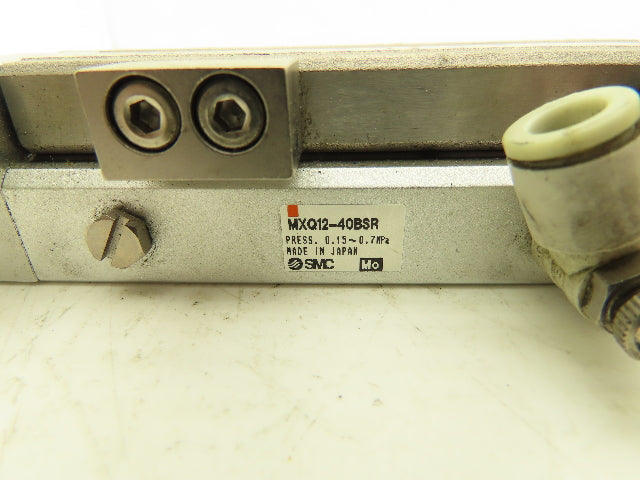 SMC MXQ12-40BSR Pneumatic Air Slide Table Cylinder End Lock 12mm x 40mm Stroke
