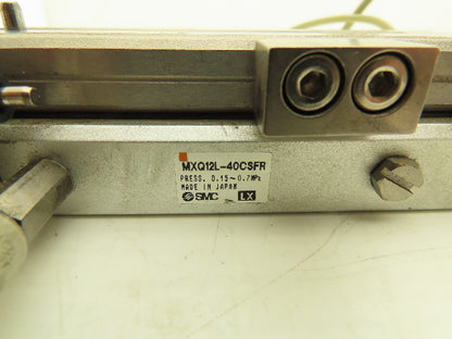 SMC MXQ12L-40CSFR Pneumatic Air Slide Table Cylinder End Lock 12mm x 40mm Stroke