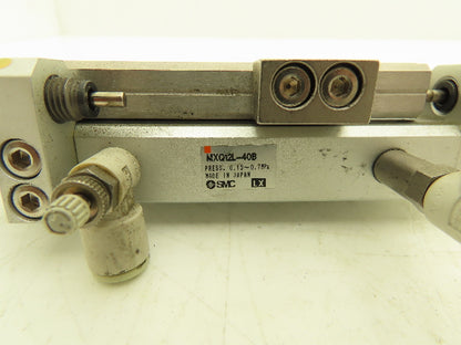 SMC MXQ12L-40B Pneumatic Air Slide Table Cylinder w/Shocks 12mm Bore 40mm Stroke