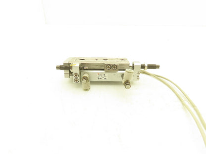 SMC MXQ12L-40B Pneumatic Air Slide Table Cylinder w/Shocks 12mm Bore 40mm Stroke