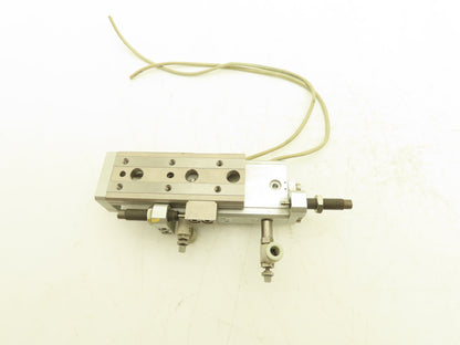 SMC MXQ12L-40B Pneumatic Air Slide Table Cylinder w/Shocks 12mm Bore 40mm Stroke