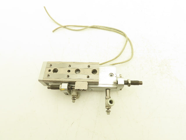 SMC MXQ12L-40B Pneumatic Air Slide Table Cylinder w/Shocks 12mm Bore 40mm Stroke