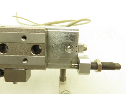 SMC MXQ12L-40B Pneumatic Air Slide Table Cylinder w/Shocks 12mm Bore 40mm Stroke