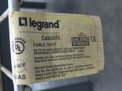 Legrand CF105/300EZ Cablofil Cable Tray 4" x 12" x 10' Galvanized Wire