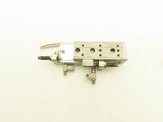 SMC MXQ12-40B Pneumatic Air Slide Table Cylinder w/Shocks 12mm Bore 40mm Stroke