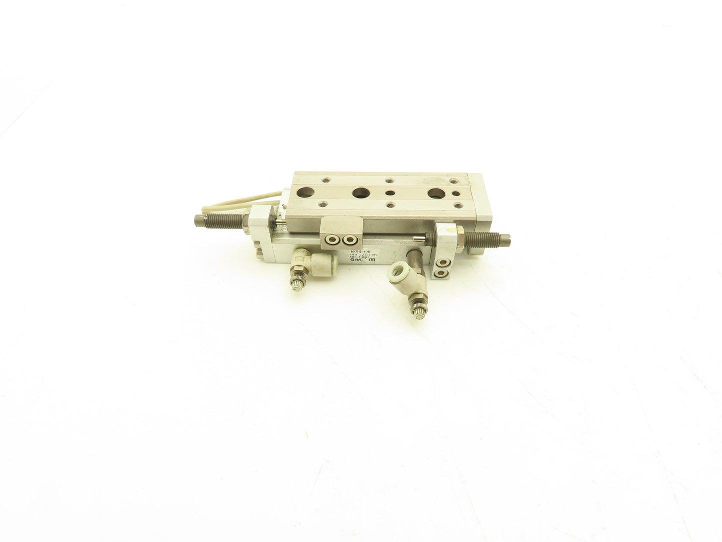 SMC MXQ12-40B Pneumatic Air Slide Table Cylinder w/Shocks 12mm Bore 40mm Stroke