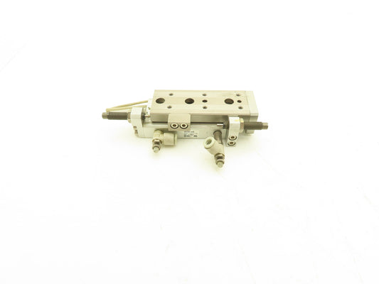 SMC MXQ12-40B Pneumatic Air Slide Table Cylinder w/Shocks 12mm Bore 40mm Stroke