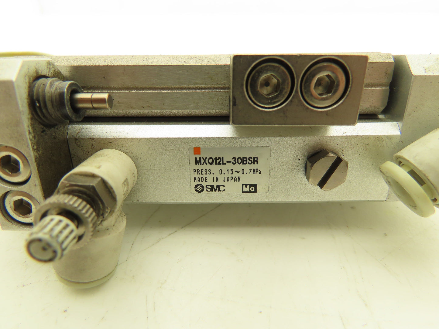 SMC MXQ12L-30BSR Pneumatic Air Slide Table Cylinder End Lock 12mm x 30mm Stroke