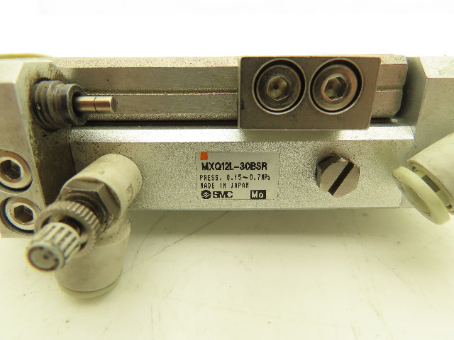 SMC MXQ12L-30BSR Pneumatic Air Slide Table Cylinder End Lock 12mm x 30mm Stroke