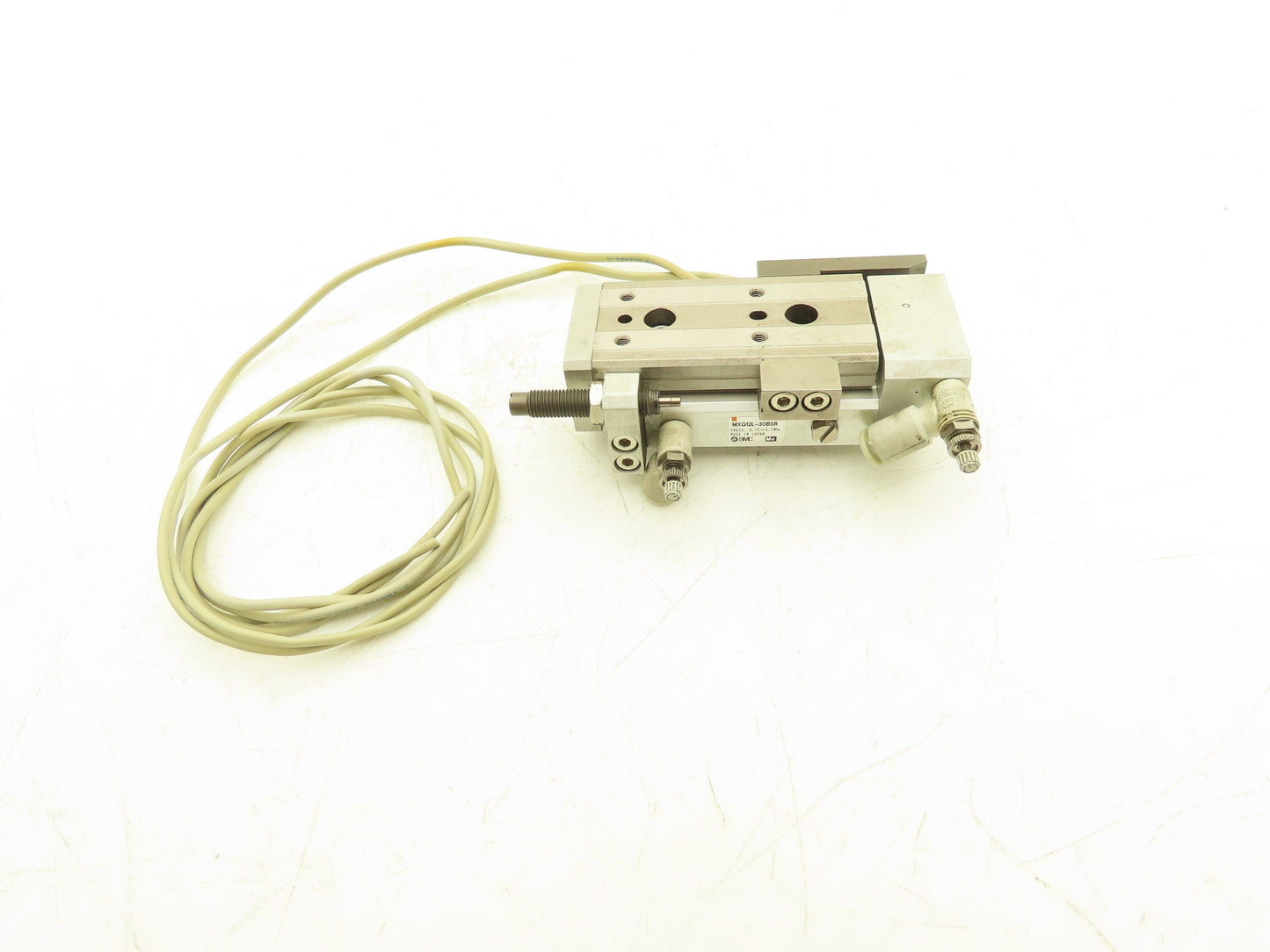 SMC MXQ12L-30BSR Pneumatic Air Slide Table Cylinder End Lock 12mm x 30mm Stroke