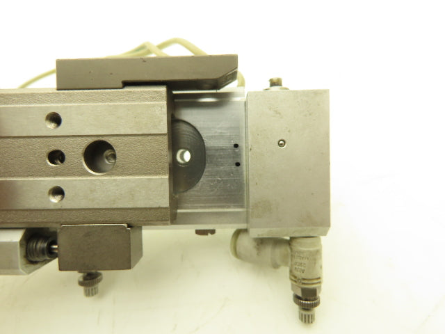 SMC MXQ12L-30BSR Pneumatic Air Slide Table Cylinder End Lock 12mm x 30mm Stroke