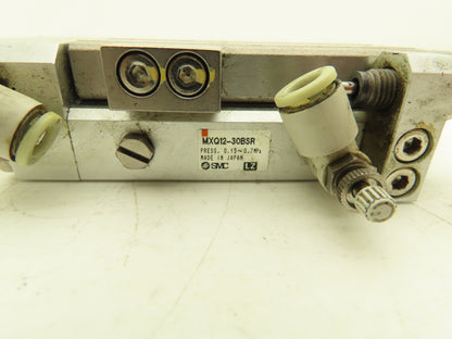 SMC MXQ12-30BSR Pneumatic Air Slide Table Cylinder End Lock 12mm x 30mm Stroke