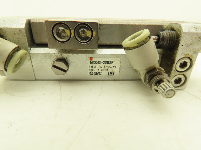 SMC MXQ12-30BSR Pneumatic Air Slide Table Cylinder End Lock 12mm x 30mm Stroke