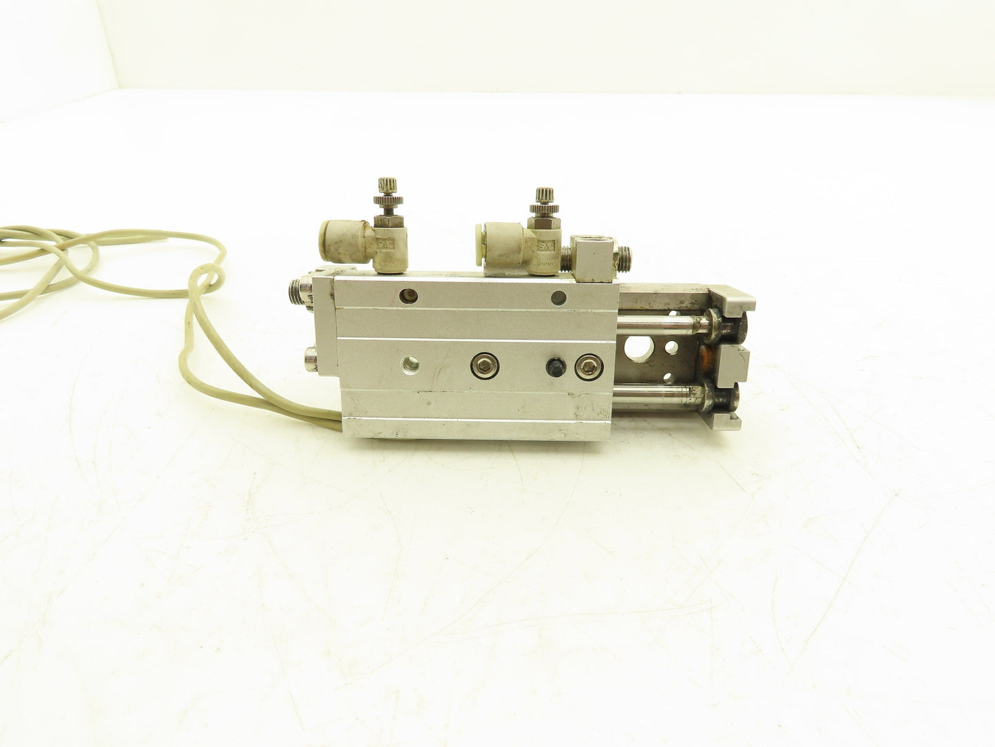 SMC MXQ12-30CSR Pneumatic Air Slide Table Cylinder w/Stops 12mm x 30mm Stroke