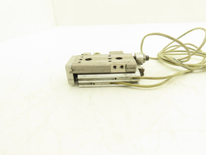 SMC MXQ12-30CSR Pneumatic Air Slide Table Cylinder w/Stops 12mm x 30mm Stroke