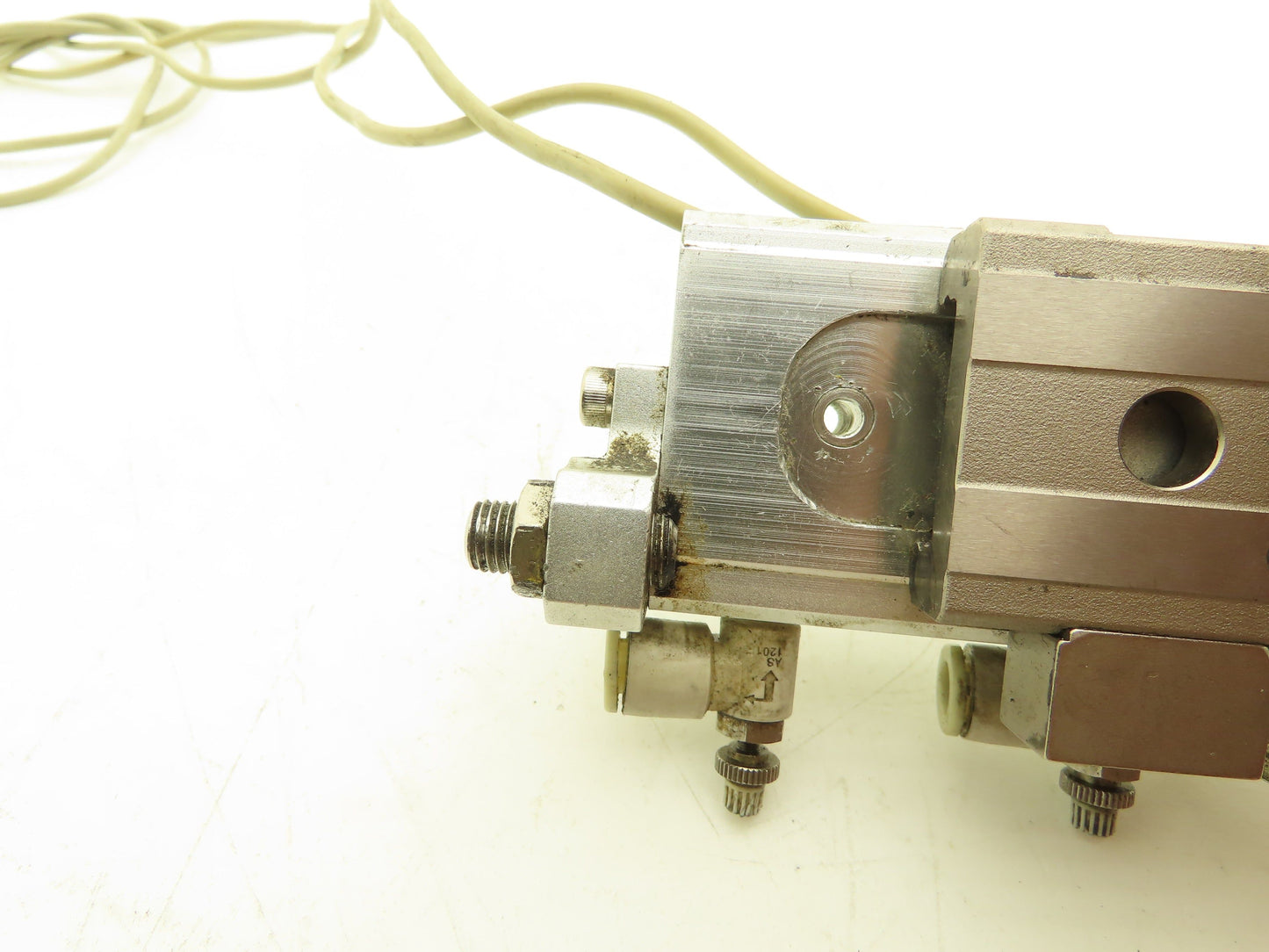 SMC MXQ12-30CSR Pneumatic Air Slide Table Cylinder w/Stops 12mm x 30mm Stroke