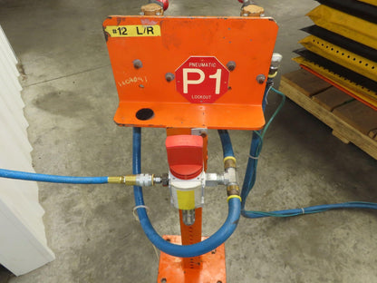 Air Pneumatic Scissor Lift Table 4000lb Cap 64x98" Swivel Top 24" Travel