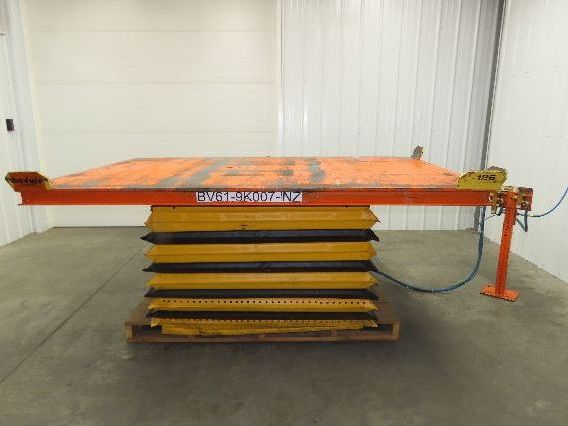 Air Pneumatic Scissor Lift Table 4000lb Cap 64x98" Swivel Top 24" Travel