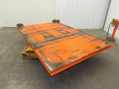 Air Pneumatic Scissor Lift Table 4000lb Cap 64x98" Swivel Top 24" Travel