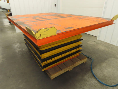 Air Pneumatic Scissor Lift Table 4000lb Cap 64x98" Swivel Top 24" Travel