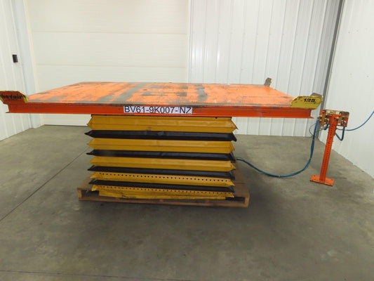 Air Pneumatic Scissor Lift Table 4000lb Cap 64x98" Swivel Top 24" Travel