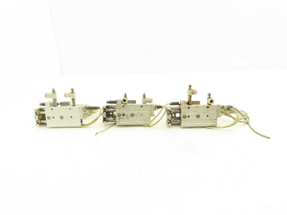 SMC MXQ12L-30B Pneumatic Air Slide Table Cylinder w/Shocks 30mm Stroke  Lot of 3