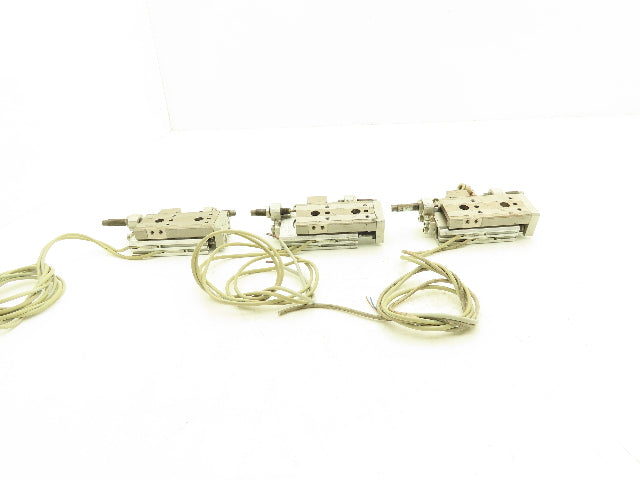 SMC MXQ12L-30B Pneumatic Air Slide Table Cylinder w/Shocks 30mm Stroke  Lot of 3