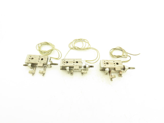 SMC MXQ12L-30B Pneumatic Air Slide Table Cylinder w/Shocks 30mm Stroke  Lot of 3