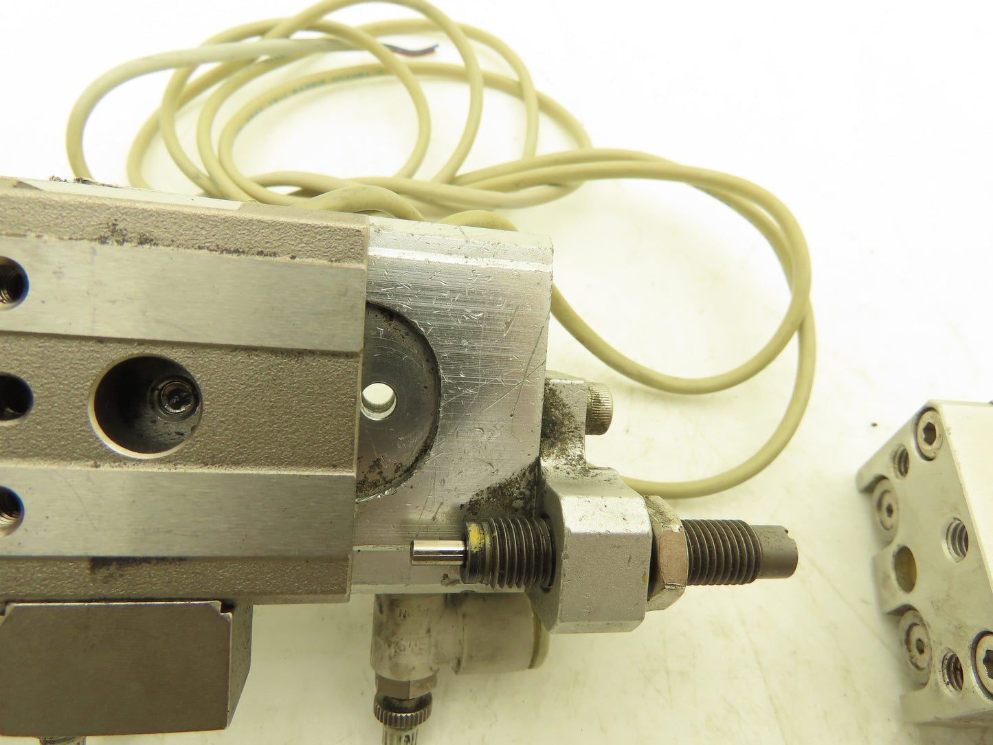 SMC MXQ12L-30B Pneumatic Air Slide Table Cylinder w/Shocks 30mm Stroke  Lot of 3