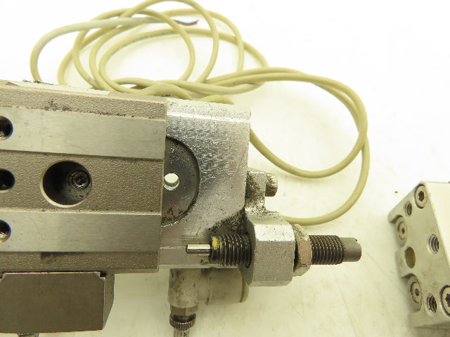 SMC MXQ12L-30B Pneumatic Air Slide Table Cylinder w/Shocks 30mm Stroke  Lot of 3