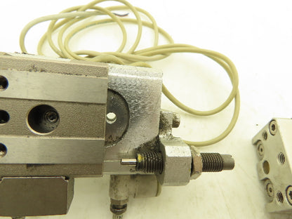 SMC MXQ12L-30B Pneumatic Air Slide Table Cylinder w/Shocks 30mm Stroke  Lot of 3