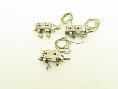 SMC MXQ12L-30B Pneumatic Air Slide Table Cylinder w/Shocks 30mm Stroke  Lot of 3