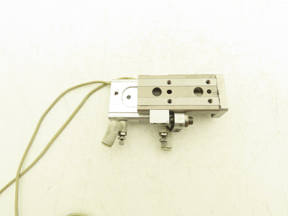 SMC MXQ12-30AS Pneumatic Air Slide Table Cylinder w/Stop 12mm Bore 30mm Stroke