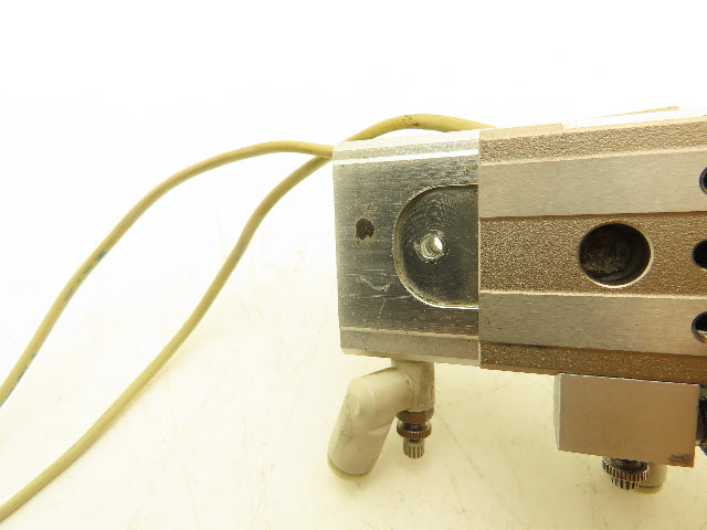 SMC MXQ12-30AS Pneumatic Air Slide Table Cylinder w/Stop 12mm Bore 30mm Stroke