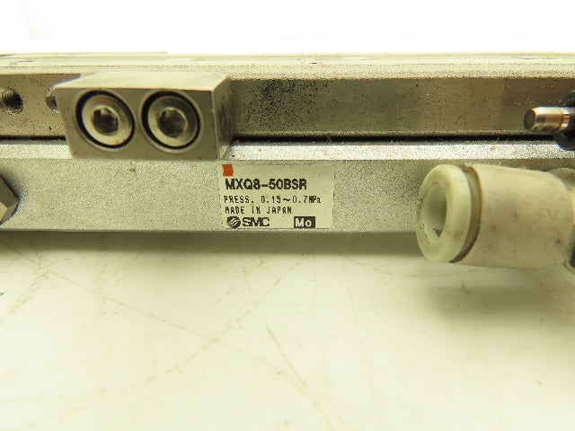 SMC MXQ8-50BSR Pneumatic Air Slide Table Cylinder End Lock 8mm Bore 50mm Stroke