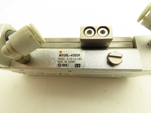 SMC MXQ8L-40BSR Pneumatic Air Slide Table Cylinder End Lock 8mm Bore 40mm Stroke