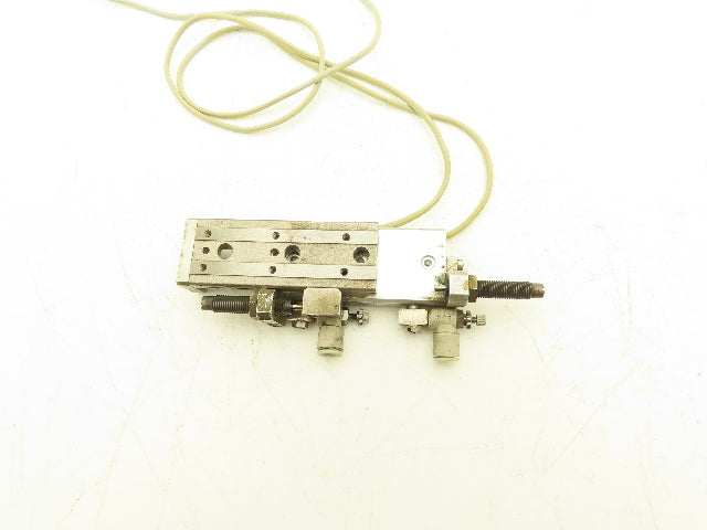 SMC MXQ8L-40B Pneumatic Air Slide Table Cylinder w/Shocks 8mm Bore 40mm Stroke