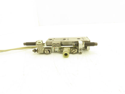 SMC MXQ8-40B Pneumatic Air Slide Table Cylinder w/Shocks 8mm Bore 40mm Stroke