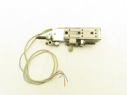 SMC MXQ8-40B Pneumatic Air Slide Table Cylinder w/Shocks 8mm Bore 40mm Stroke