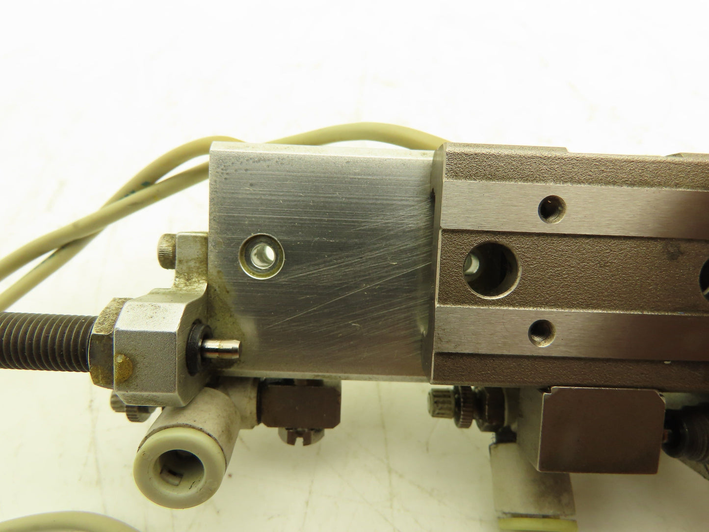 SMC MXQ8-40B Pneumatic Air Slide Table Cylinder w/Shocks 8mm Bore 40mm Stroke