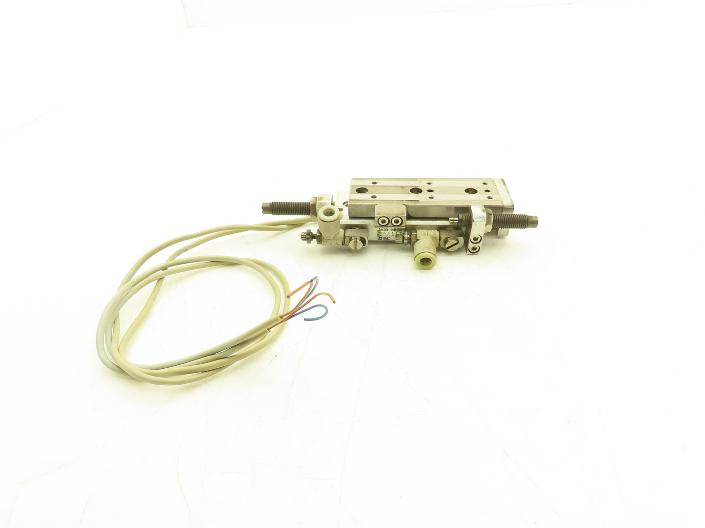 SMC MXQ8-40B Pneumatic Air Slide Table Cylinder w/Shocks 8mm Bore 40mm Stroke