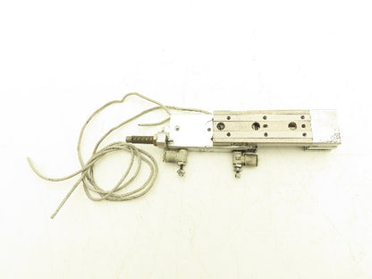 SMC MXQ8-40BTF Pneumatic Air Slide Table Cylinder w/Shock 8mm Bore 40mm Stroke