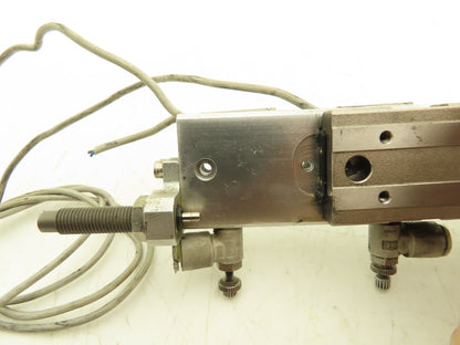 SMC MXQ8-40BTF Pneumatic Air Slide Table Cylinder w/Shock 8mm Bore 40mm Stroke