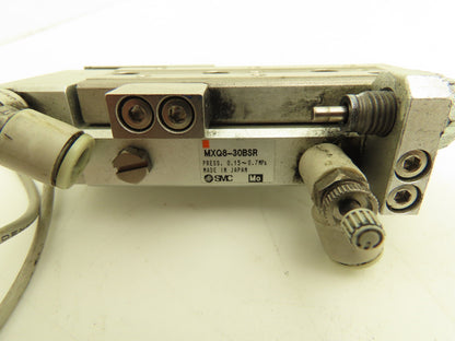 SMC MXQ8-30BSR Pneumatic Air Slide Table Cylinder End Lock 8mm Bore 30mm Stroke