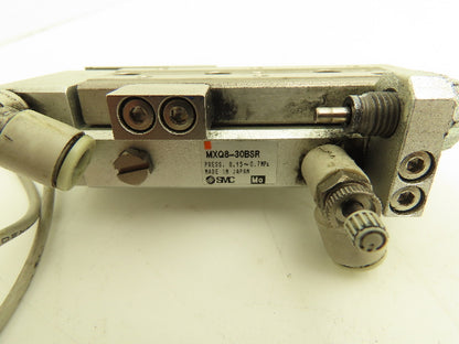 SMC MXQ8-30BSR Pneumatic Air Slide Table Cylinder End Lock 8mm Bore 30mm Stroke