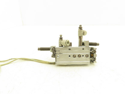 SMC MXQ8-30B Pneumatic Air Slide Table Cylinder w/Shocks 8mm Bore 30mm Stroke